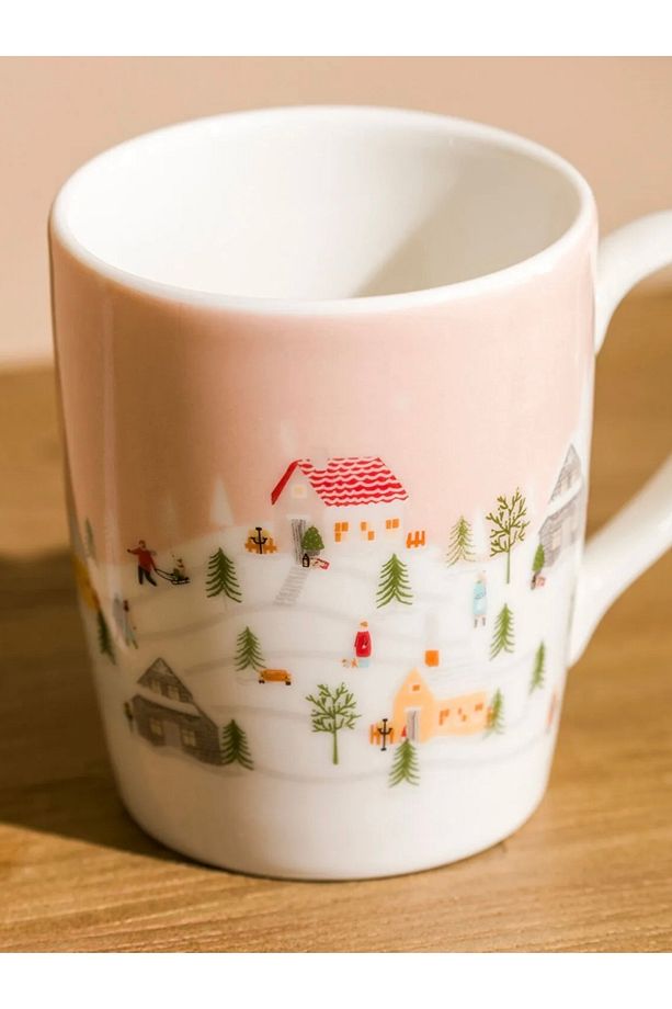 LCW HOME Toz Pembe Yılbaşı Temalı Seramik Kupa 270 Ml - 3