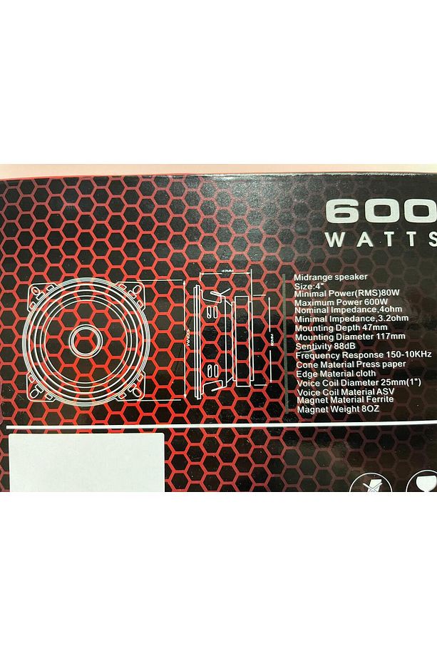 SX-10SPL 10 CM MİDRANGE 600 WATT MAXİMUM POWER ÇİFT FİYATIDIR 80 WATT RMS POWER - 6
