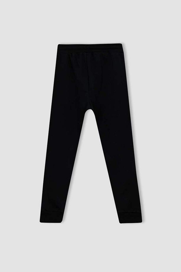 Erkek Çocuk Kapüşonlu Baskılı Sweatshirt Eşofman Altı 2'li Takım BLACK - 7