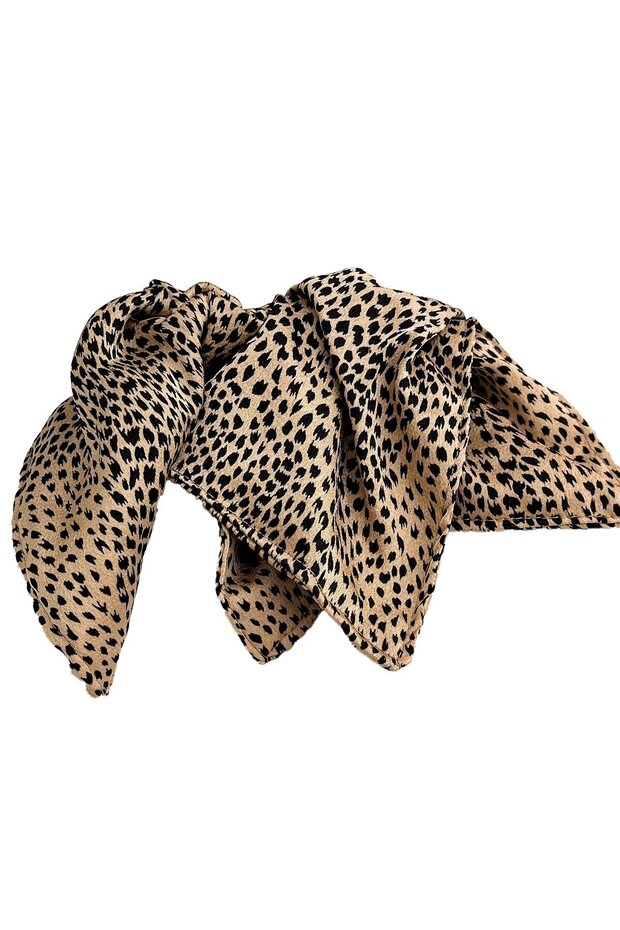 إبزيم مطاطي مربع بنقشة الفهد (25*25) - 2