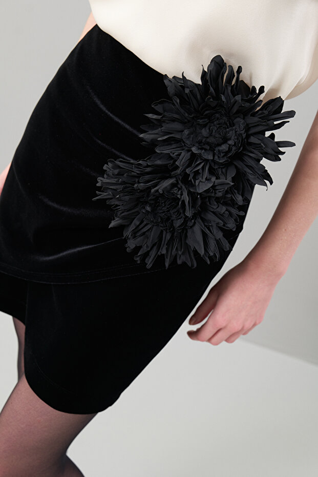 Mini Örme Etek Siyah K2515056_001 - 4