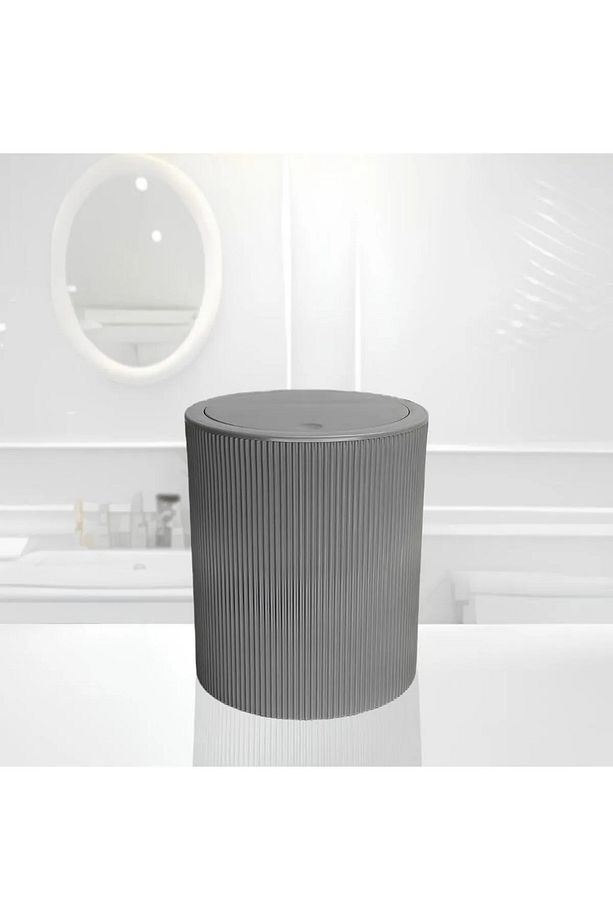 Line Yuvarlak Model Kapaklı Çöp Kovası - Banyo & Mutfak Kullanımı İçin - 2