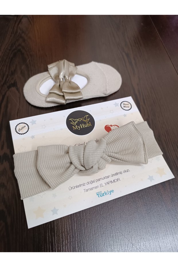 2-Piece Combination Handmade Baby Girl Bandana & Ballerina Socks with Special Accessories