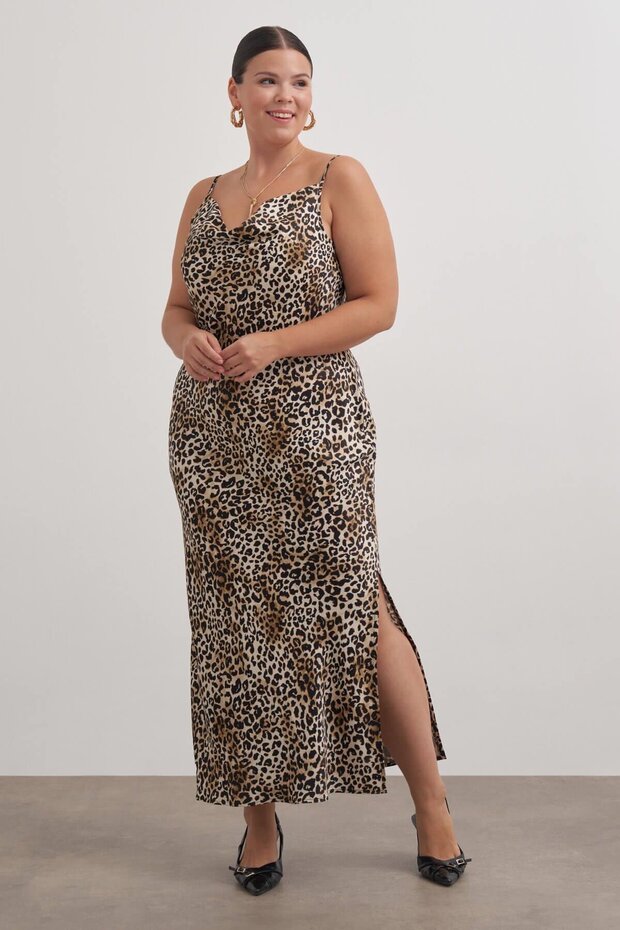 Degaje Yaka Leopar Elbise - 2