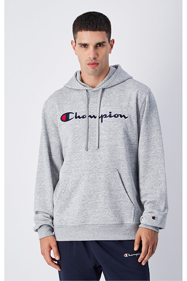 Icons Hooded Sweatshirt Gray Men's Hooded Sweatshirt-220726-Em021