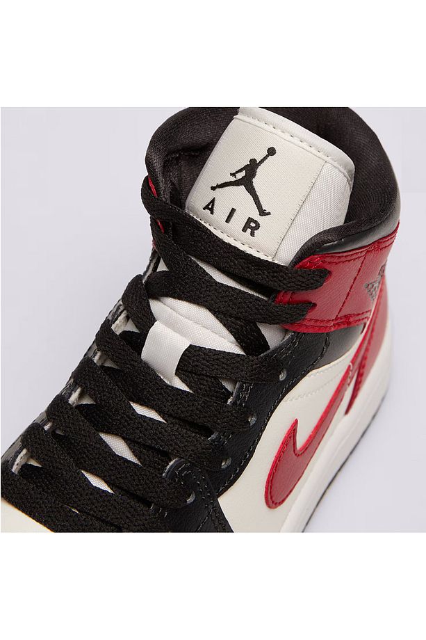 Air Jordan 1 Mid Bred Toe (W) Unisex Spor Ayakkabı - 6