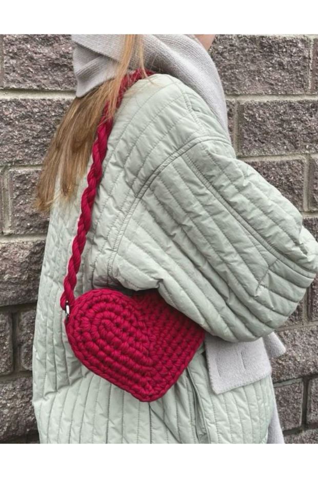 Valentine's Day Bag with Red Heart Strap