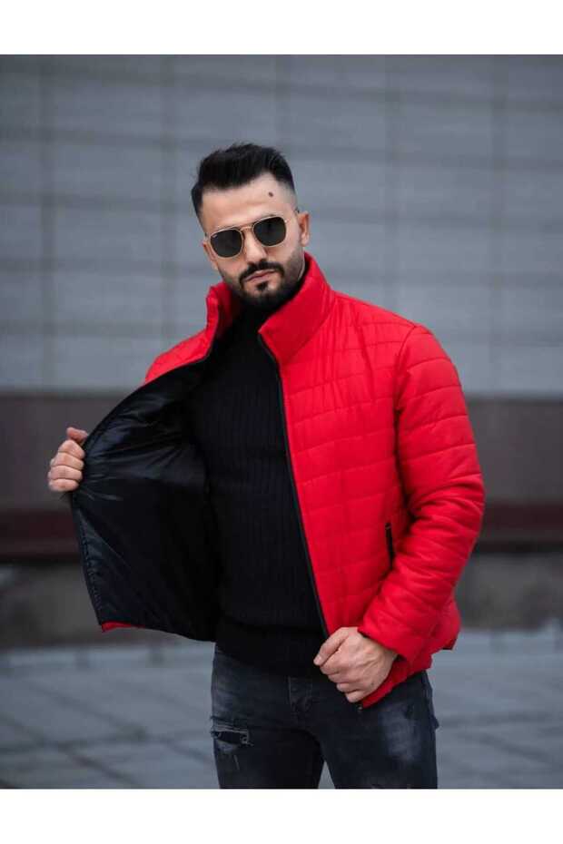 سترة شتوية حمراء للرجال - 2