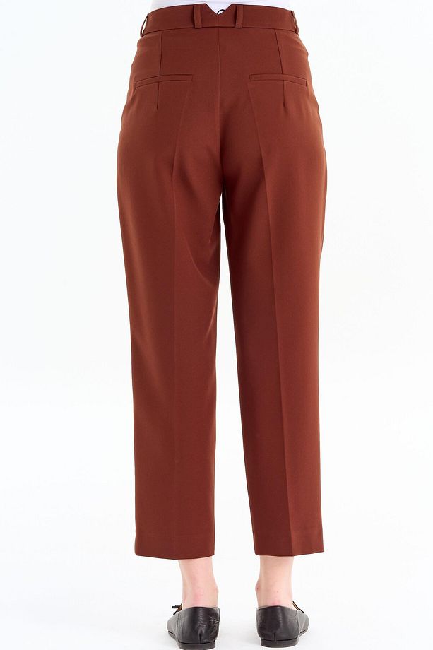 Tek Pile Basic Pantolon - Kahve - 7