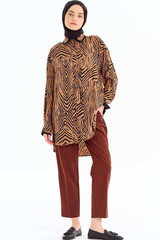 Tek Pile Basic Pantolon - Kahve - 2