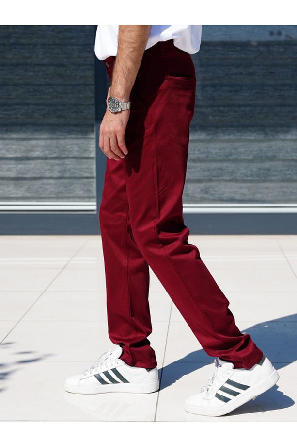 Regular Fit Kesim Likralı Kumaş Erkek Pantolon - 6
