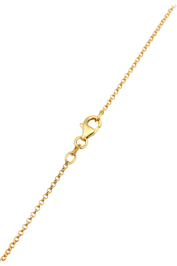 Dámský náhrdelník s přívěskem ve tvaru houby s oranžovým smaltem ze stříbra 925, pozlacený - 5