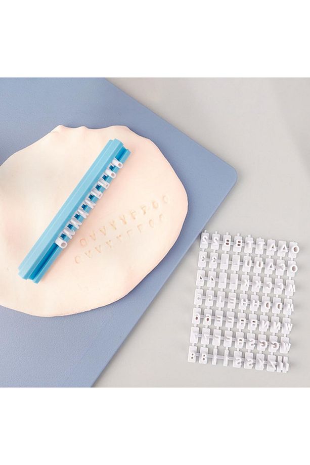 Büyük Alfabe Harf Rakam Seti 85 Parça 7 mm Kurabiye Kaşesi Kurabiye Kalıbı Pasta Kalıbı Hobi Alfabe - 3