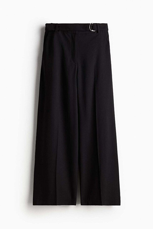 Wide belted trousers
