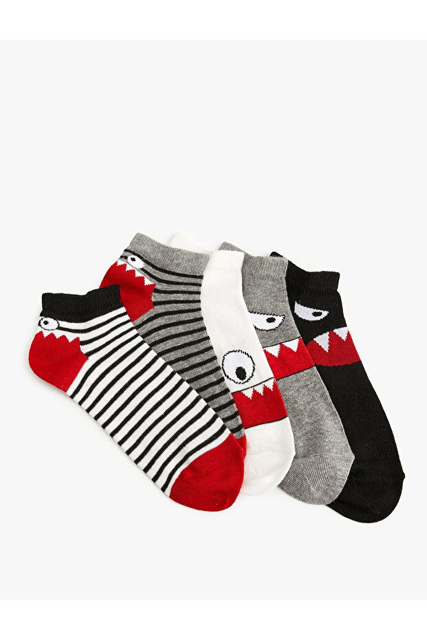 Set mit 5 Socken mit Monstermuster - 1