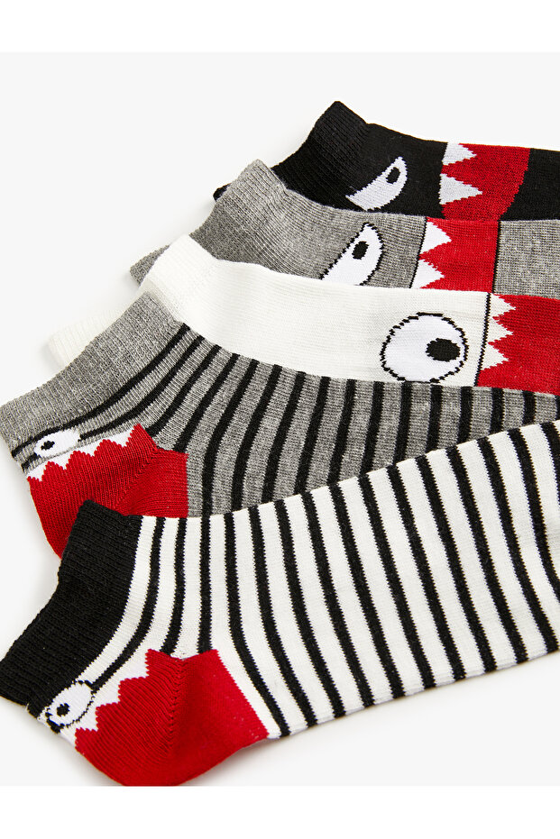 Set mit 5 Socken mit Monstermuster - 3