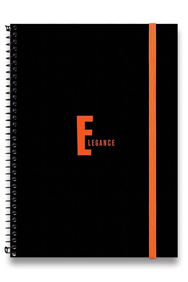 دفتر ملاحظات Elegance مقاس A5 مخطط 160 صفحة حلزوني