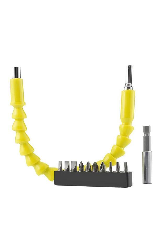 Akrobat Kıvrılabilir Eğilebilir Vida Sıkma Sökme Bits Uç Vidalama Torx Yıldız Düz Uçlar 12 Parça - 4
