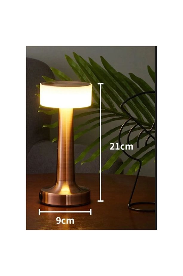Dokunmatik ve Şarjlı LED Masa Lambası, Dim Edilebilir USB Kablolu Abajur ve Dekoratif Gece Lambası - 5