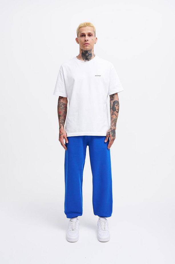 Erkek Basic Diagornel Jogger Açık Mavi Eşofman Altı - 4