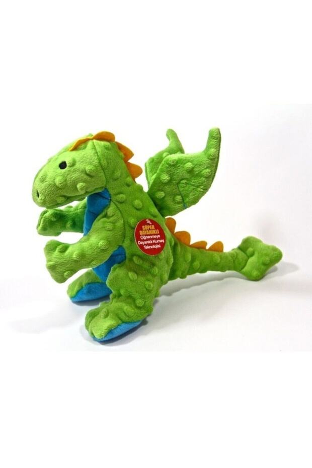 Bite Resistant, Sound Green Plush Dinosaur Dog Toy 35 Cm