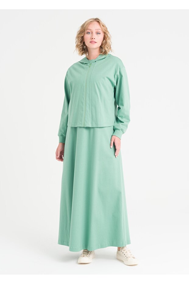 Sweatshirtlü Elbise - 1