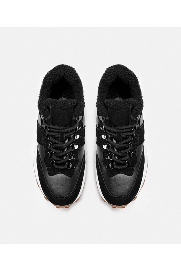 Suni kürklü colorblock sneaker - 5