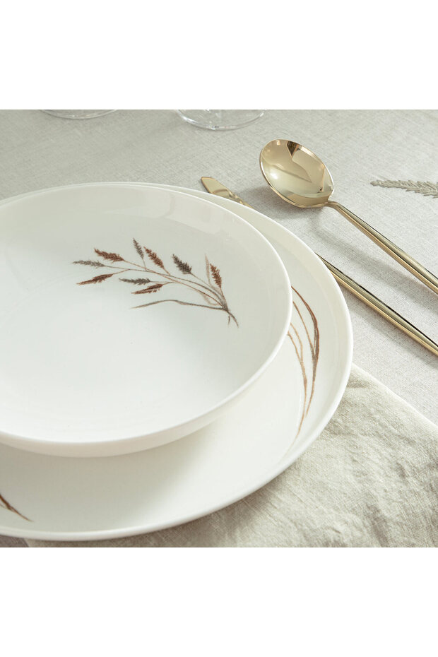 Alessia Çukur Tabak 20 Cm Krem - 2