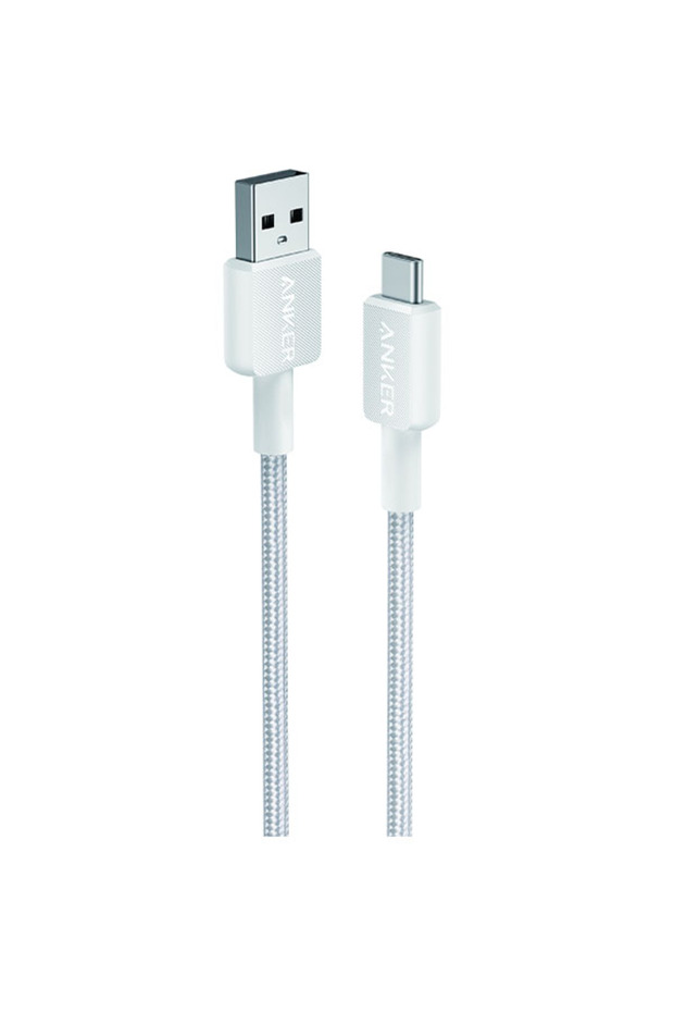 USB-A to USB-C Cable | 3 feet Braided | White Color | A81H5H21