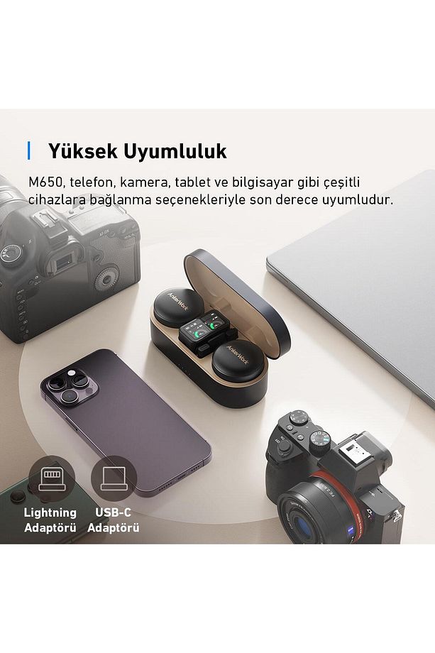 Work M650 Yaka Mikrofonu-siyah-a3320 - 6