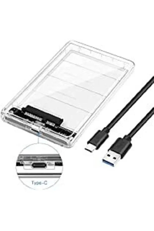 Harddisk Kutusu Şeffaf 2.5'' Hdd 3.1 To Type-c 6 Gbps Max 4 Tb - 1