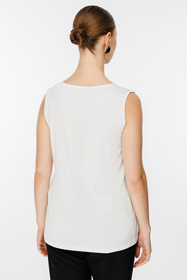 Yakası Tül Basic Bluz - 5