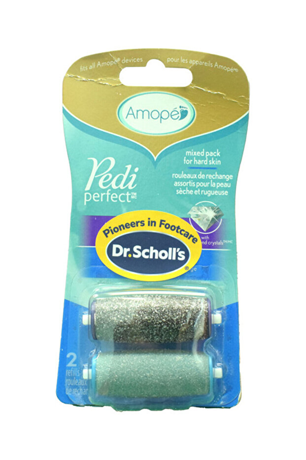 Dr. Scholl's Amope Pedi Perfect Foot File Mixed Pack For Hard Skin Regular+Ultra 2 ct