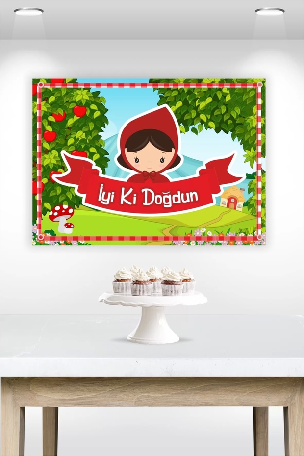 Little Red Riding Hood Themed Canvas Poster 50x70 Cm