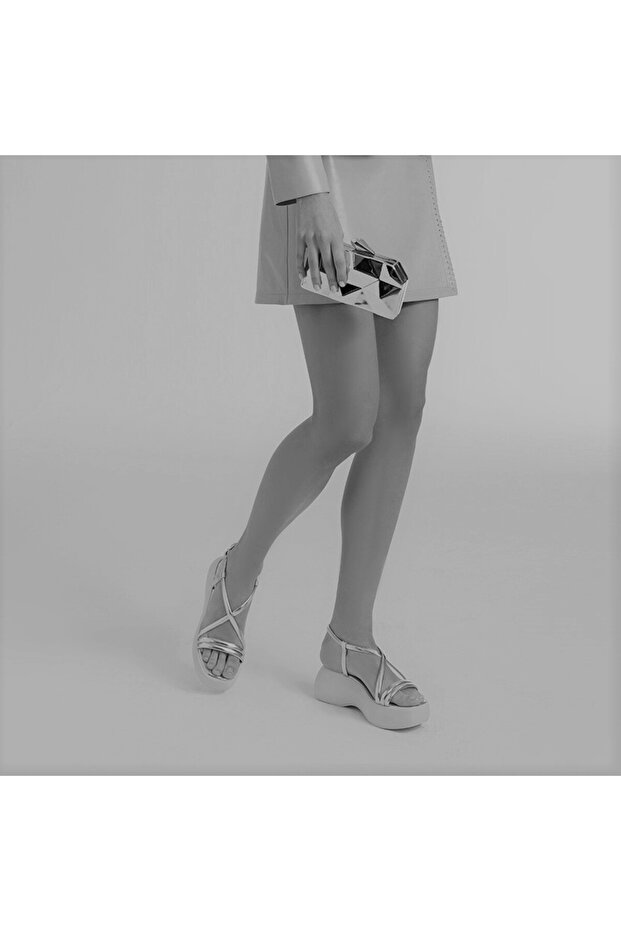 Kadın Sarı Dolgu Tabanlı Sandalet - 6