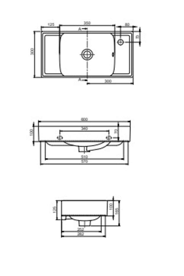 Sharp Etajerli Lavabo 60*30 Cm - 2