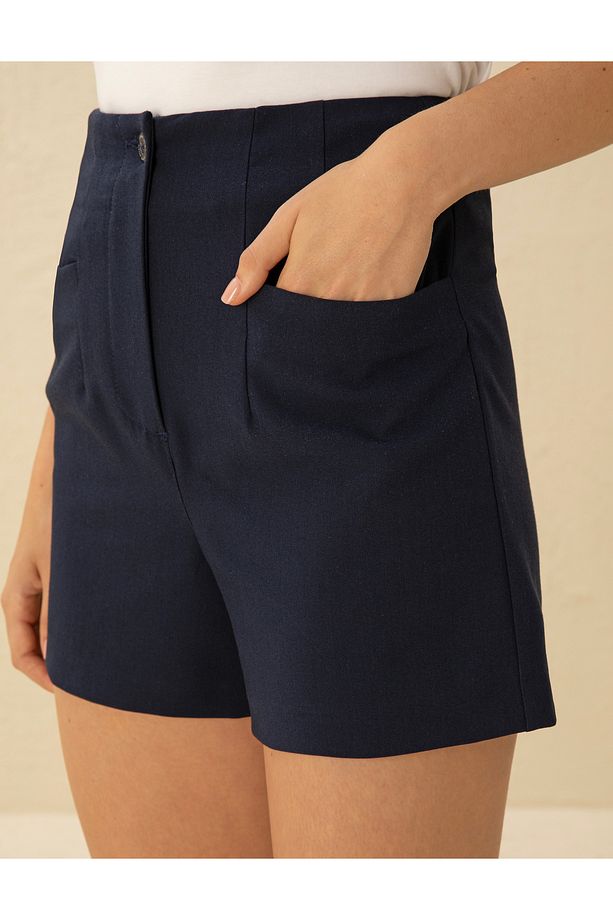 Lacivert Regular Fit Bermuda Şort 50282332-VR033 - 5