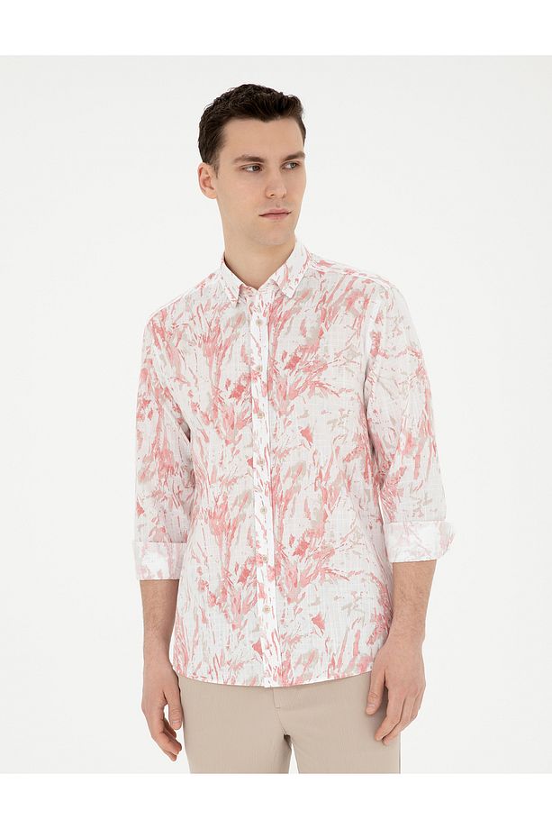 Pembe Regular Fit Uzun Kollu Gömlek 50284239-vr186 - 1