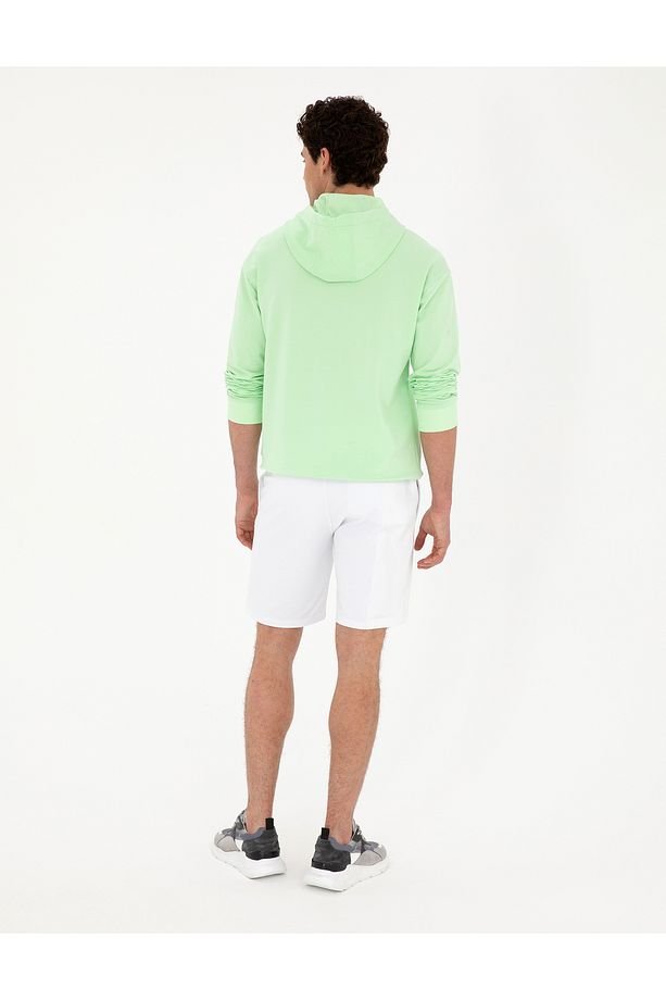 Beyaz Regular Fit Örme Şort 50284172-VR013 - 4
