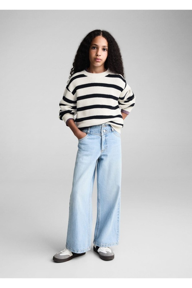 Çizgili Triko Kazak - 2