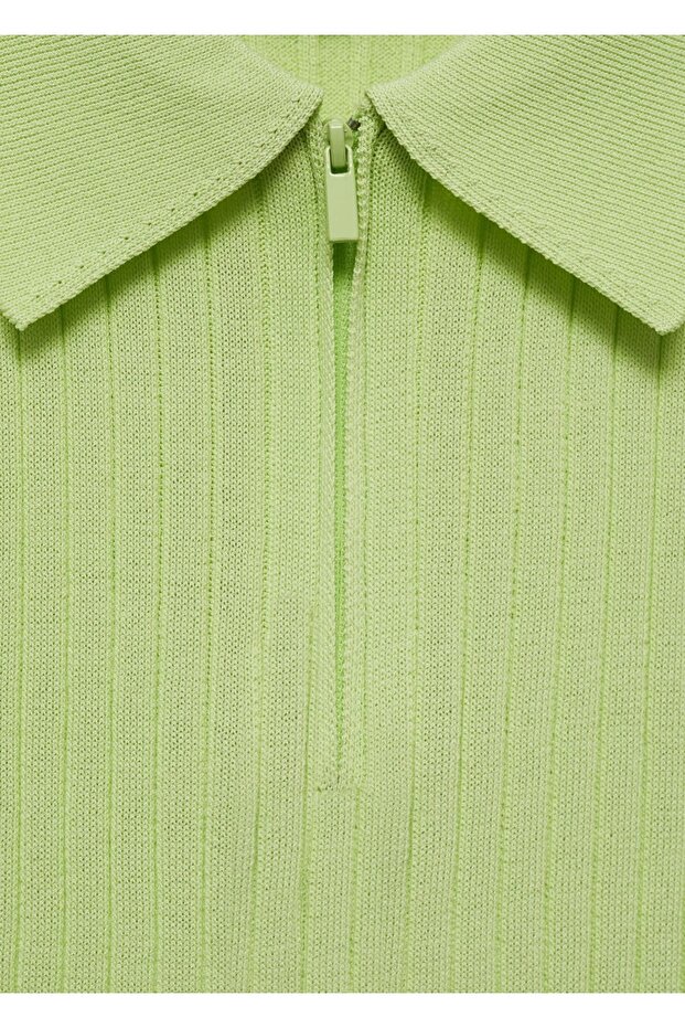 Fermuarlı ponte bluz - 5