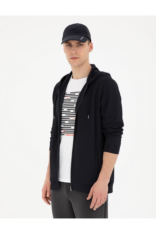 Lacivert Regular Fit Örme Hırka 50285212-VR033 - 1
