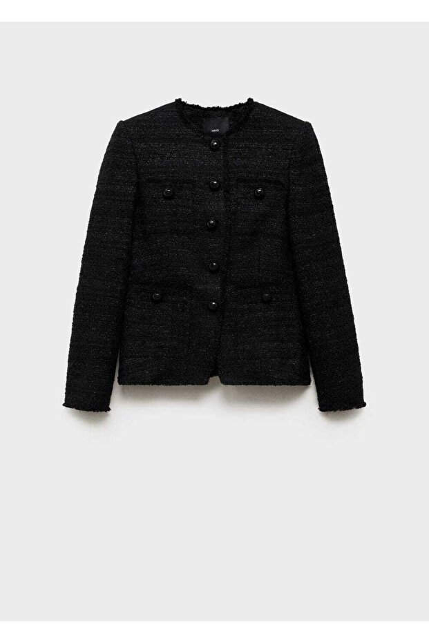 Tweed jacket with pockets - 3
