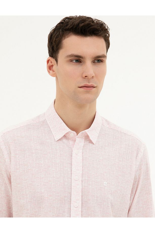 Açık Pembe Regular Fit Uzun Kollu Gömlek 50284926-VR078 - 2