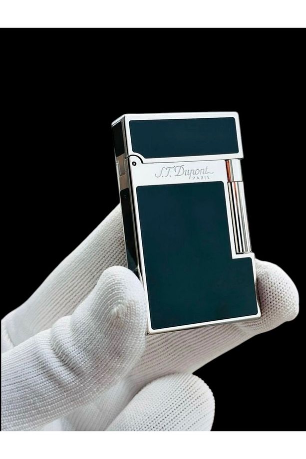 S.t. Dupont Ligne 2 Paris Black Silver Çakmak – Efsanevi Pine Sesi Ile Lüksün Simgesi - 1