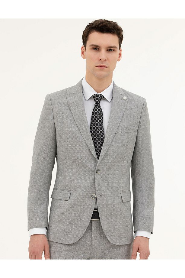 Açık Gri Ex. Slim Fit Yün Takım Elbise 50285280-VR001 - 2