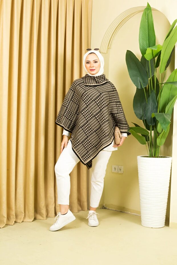 المعطف المثلث المطبوع للنساء - 5