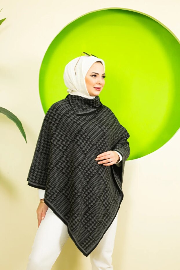 المعطف المثلث المطبوع للنساء - 3