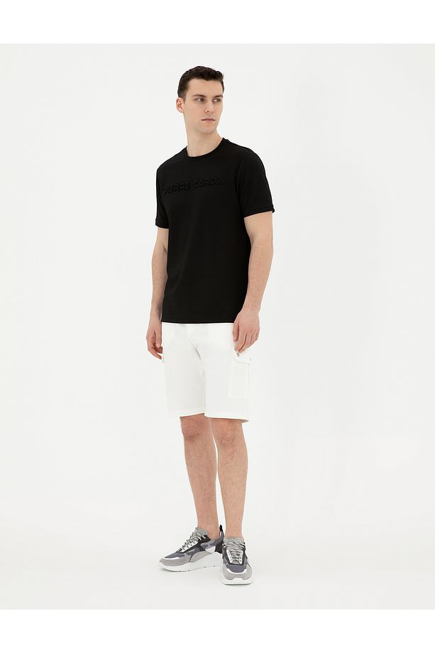 Ekru Regular Fit Örme Şort 50288263-VR019 - 3