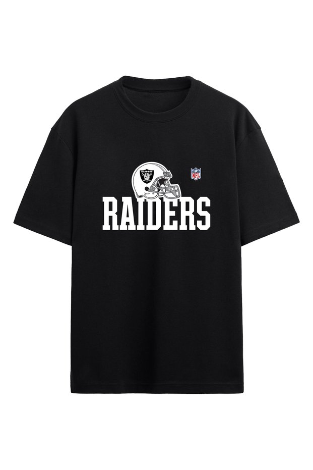 Raiders Helmet Nfl Black Oversize T-Shirt American Football